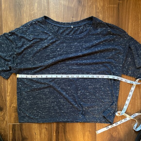 Blue jersey heather tee casual oversized relaxed skater emo indie - Picture 7 of 7